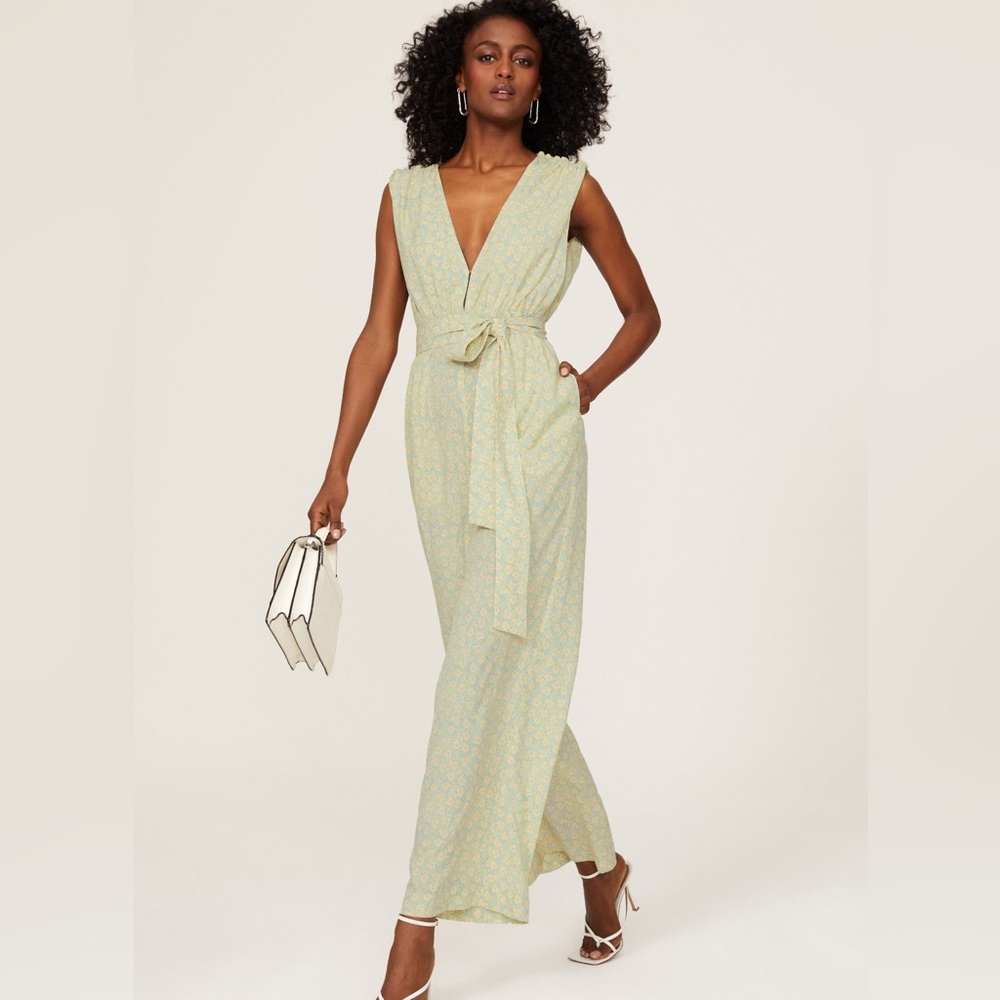 Derek Lam 10 Crosby x RTR - Leaf plunge jumpsuit